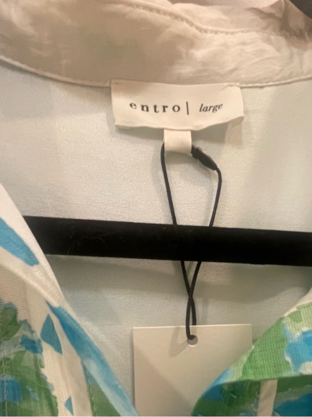 Entro flower Shirt Dress with Blue & Green Floral Print - Picture 4 of 4